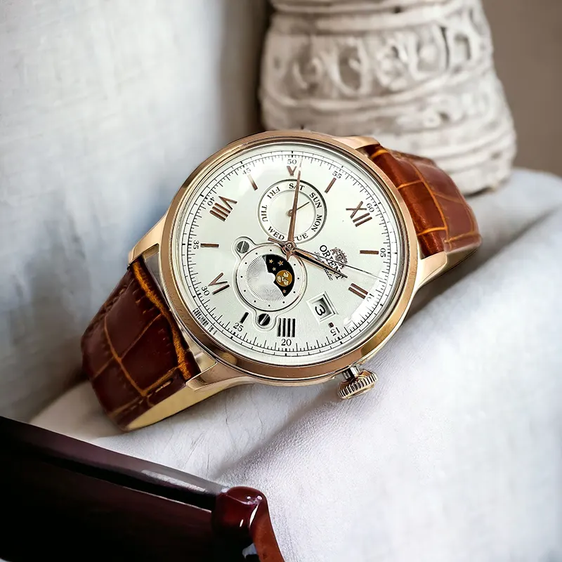 Orient Bambino Version 9 “Sun & Moon” Automatic Men's Watch- RA‑AK0801S